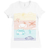 summer zone line Ladies Fitted T-Shirt