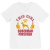 This Girl Loves Her Doberman Pinscher V-Neck Tee