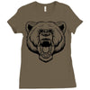 angry bear head Ladies Fitted T-Shirt