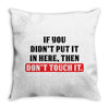 If You Didn't Put it in Here Then Don't Touch it Throw Pillow
