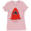 red blue shark Ladies Fitted T-Shirt