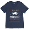 santa taurus christmas ugly t shirts V-Neck Tee