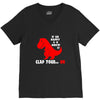 funny dino V-Neck Tee