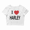 i love harley Crop Top