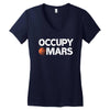 occupy mars Women's V-Neck T-Shirt