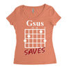 gsus saves chord Women's Triblend Scoop T-shirt