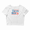 tacos  beer '16 Crop Top