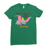 Don't Just Fly Soar Dumbo Ladies Fitted T-Shirt