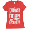 legends are born in december Ladies Fitted T-Shirt