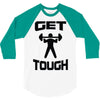 get tough weight lifter lifting gym 3/4 Sleeve Shirt