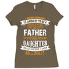 Super Cool Father Of A Freaking Awesome Daughter Ladies Fitted T-Shirt