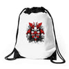 samurai mask of doom Drawstring Bags