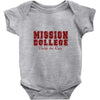 mission college maroon Baby Onesie
