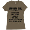 Super January Girl Ladies Fitted T-Shirt