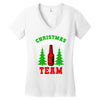 christmas drinking team Women's V-Neck T-Shirt
