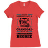 Never Underestimate A Granddad With An Engineer Degree Ladies Fitted T-Shirt