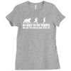 be nice to fat people bear chase funny pub joke Ladies Fitted T-Shirt