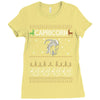 capricorn christmas ugly sweater Ladies Fitted T-Shirt