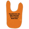 funny t shirt parachute for sale only used once never opened small sta Baby Bibs