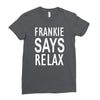 frankie says relax retro vintage Ladies Fitted T-Shirt