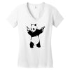 banksy panda pop Women's V-Neck T-Shirt