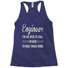 i'm not here to talk Racerback Tank
