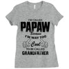I'm Called Papaw Because I'm Way Too Cool To Be Called Grandfather Ladies Fitted T-Shirt