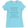 abc elemeno funny geek nerd book school teacher read spelling tee shir Ladies Fitted T-Shirt