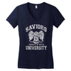 saviors university Women's V-Neck T-Shirt