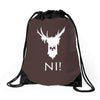 knights who say ni Drawstring Bags