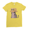 cat in the box! Ladies Fitted T-Shirt