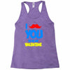 moustache you to be my valentine Racerback Tank