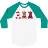 Three Cute But Angry Unicorn 3/4 Sleeve Shirt