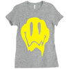 melting acid smiley face Ladies Fitted T-Shirt