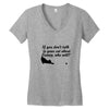 kitten kitty talk to your cat about catnip gifts for dad Women's V-Neck T-Shirt