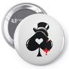 poker hat ace of spades Pin-back button