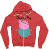 daddy pig Zipper Hoodie