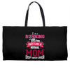 running mom white Weekender Totes