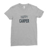 happy camper Ladies Fitted T-Shirt