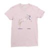 swan kick Ladies Fitted T-Shirt