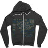 ascii night Zipper Hoodie