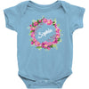 Floral Baby Name Baby Bodysuit