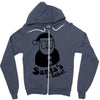 santa's a fake! Zipper Hoodie