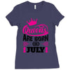 Queens Are Born in July Ladies Fitted T-Shirt