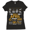 Born April  Multitasking Problem Solving Tees Ladies Fitted T-Shirt