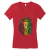 new! men's rasta vibe lion Women's V-Neck T-Shirt
