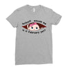 February Peeking Out Baby Girl Ladies Fitted T-Shirt