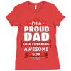 proud dad son Ladies Fitted T-Shirt
