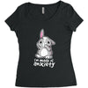 bunny anxiety Women's Triblend Scoop T-shirt