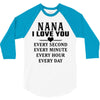 I Love You Nana 3/4 Sleeve Shirt